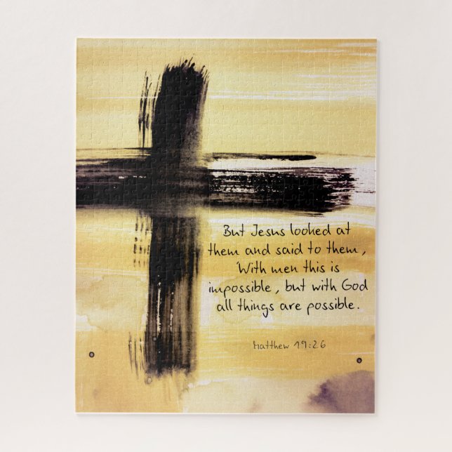 Matthew 19 26 Quebra-cabeça (Vertical)