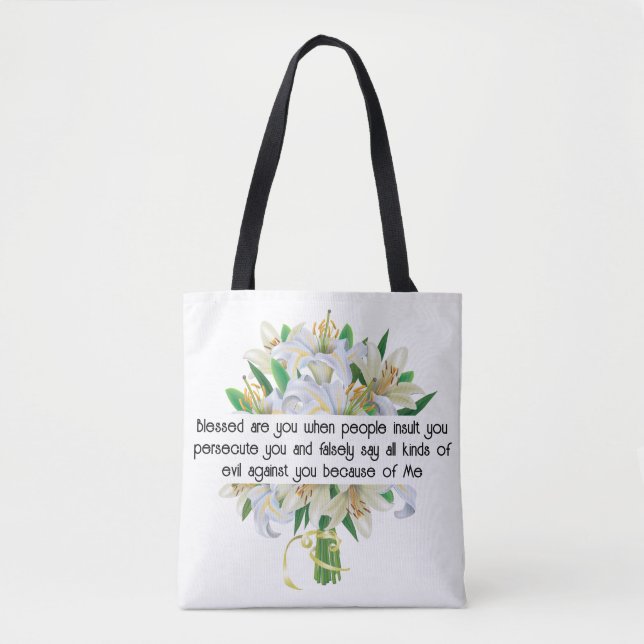 Matthew 5:11 Tote Bag (Frente)