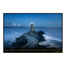 Matthew 5:16 Bíblia Cristã Verse Poster