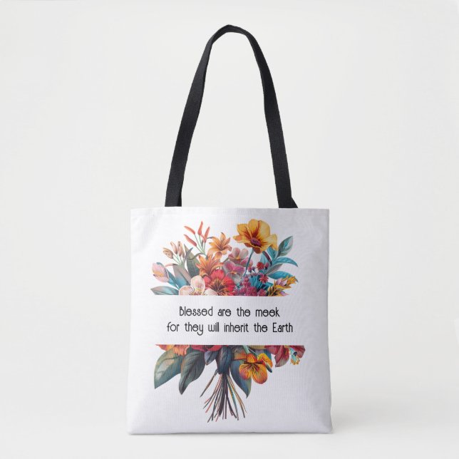 Matthew 5:5 Tote Bag (Frente)