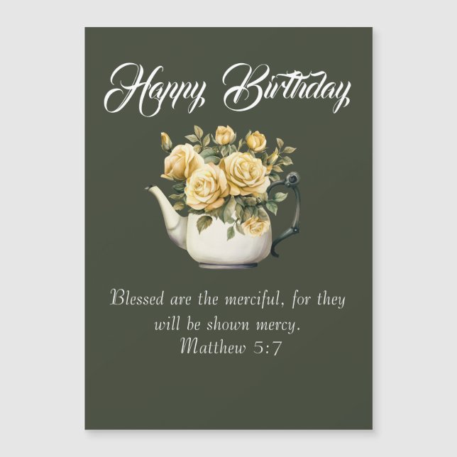 Matthew 5:7 Christian Birthday Wishes (Frente)