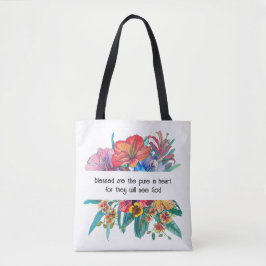 Matthew 5:8 Tote Bag