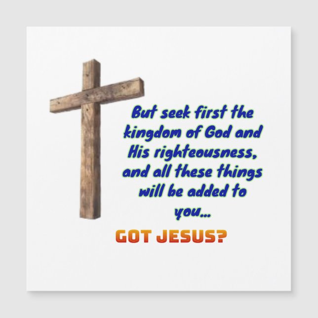 Matthew 6:33 Cross (Frente)