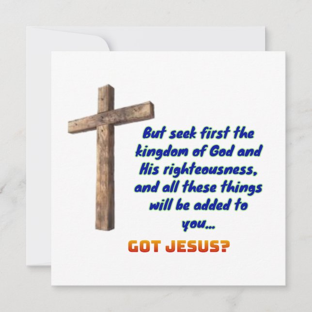 Matthew 6:33 Cross (Frente)