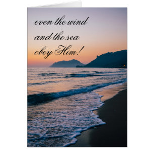 Matthew 8:27 Jesus acalma a tempestade, Cartão de