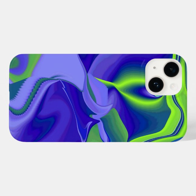Mau, Abstrato 3D em azul verde roxo (Verso (horizontal))
