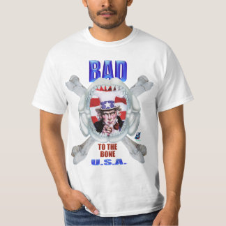 Mau ao osso - branco da camisa do tio Sam T