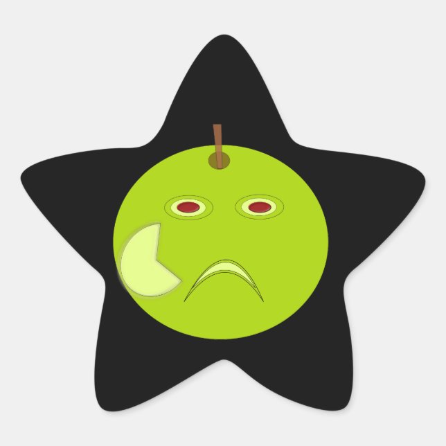 Mau Apple com adesivos de Dia das Bruxas com cicat (Frente)