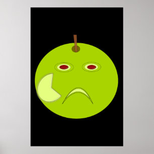 Mau Apple com Poster de Halloween com cicatriz