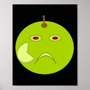 Mau Apple com Poster de Halloween com cicatriz