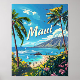 Maui Hawaii Poster de viagens Art