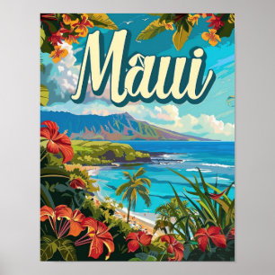 Maui Hawaii Poster de viagens Art