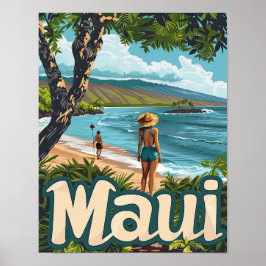 Maui Hawaii Poster de viagens Art