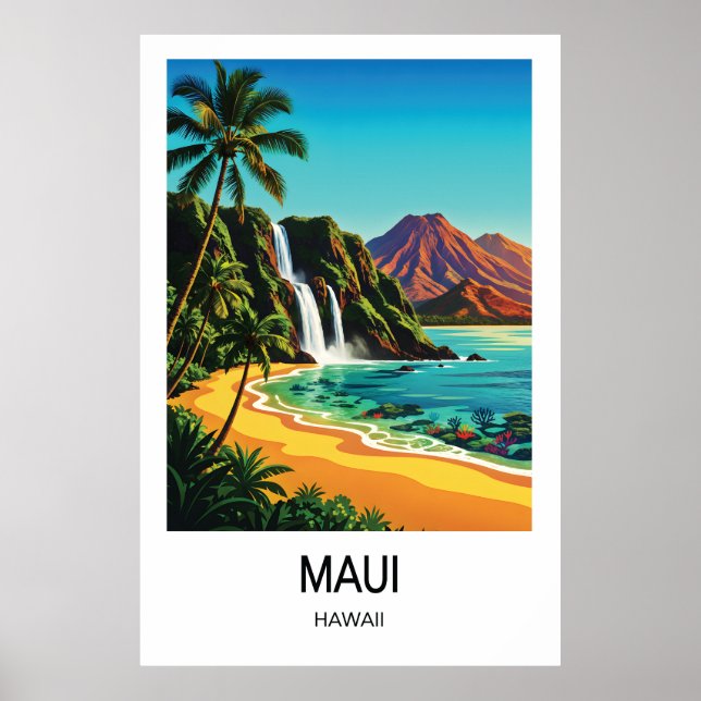 Maui, Hawaii Travel Poster (Frente)