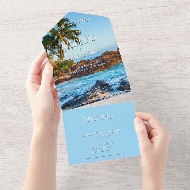 Maui Secret Beach, Tropical, Paraíso, Casamento (Tearaway)