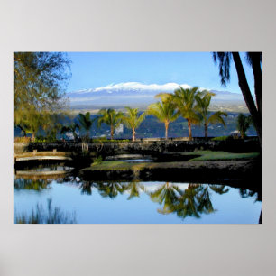Mauna Kea com poster da neve