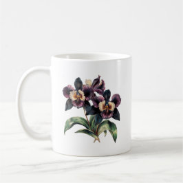 Mauve clássica elegante e caneca de café de orquíd