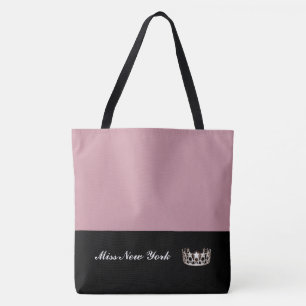 Mauve de Miss USA Silver Crown Tote Bag-LRGE