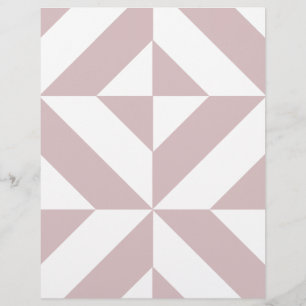 Mauve Geométrico Deco Scrapbook Paper