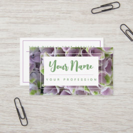 Mauve & Green Floral Cartão de visita personalizáv