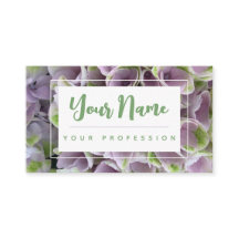 Mauve & Green Floral Cartão de visita personalizáv