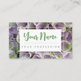 Mauve & Green Floral Cartão de visita personalizáv