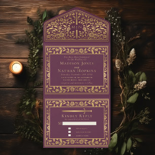 Mauve Royal Medieval Wedding