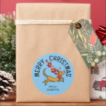 Max Christmas Poinsettia | Etiqueta de presentes d<br><div class="desc">Adicione esta etiqueta de presente do Dr. Seuss Grpolegadas a qualquer presente de Natal.</div>