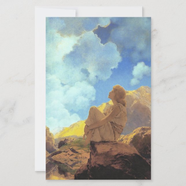Maxfield Parrish Manhã 1922 Nuvem Azul Arte Fina (Frente)