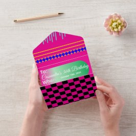 Maximalismo Aniversário Colorido Verificado Floral