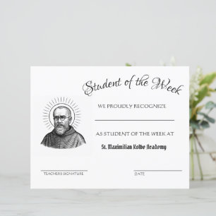 Maximilian Kolbe Student of the Week