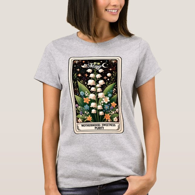 May Birth Month Lily of the Valley T-Shirt (Frente)