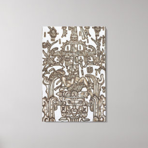 Mayan Ruler Pakal Kim a canvas astronauta