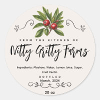 Mayhaw Jam Jelly preserva a etiqueta de latas pers