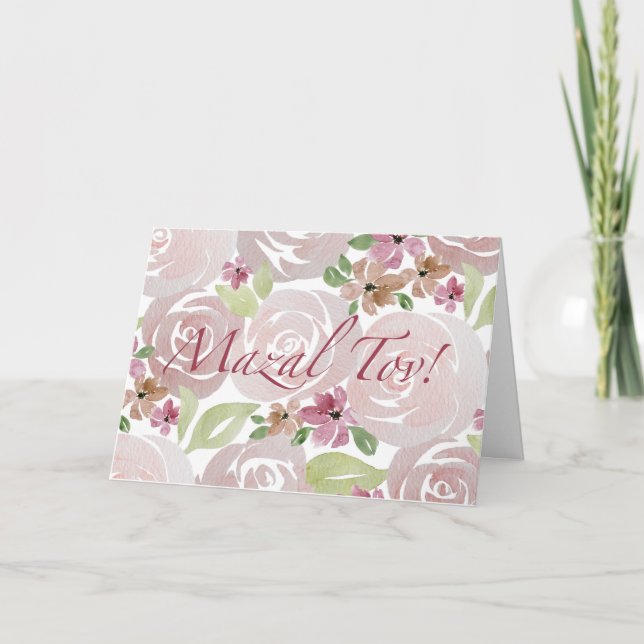 Mazal Tov Dobrou o Cartões de agradecimentos (Frente)