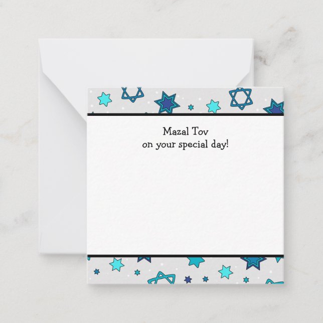Mazal Tov no seu dia especial - Cartões de nota pl (Frente)