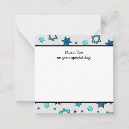 Mazal Tov no seu dia especial - Cartões de nota pl