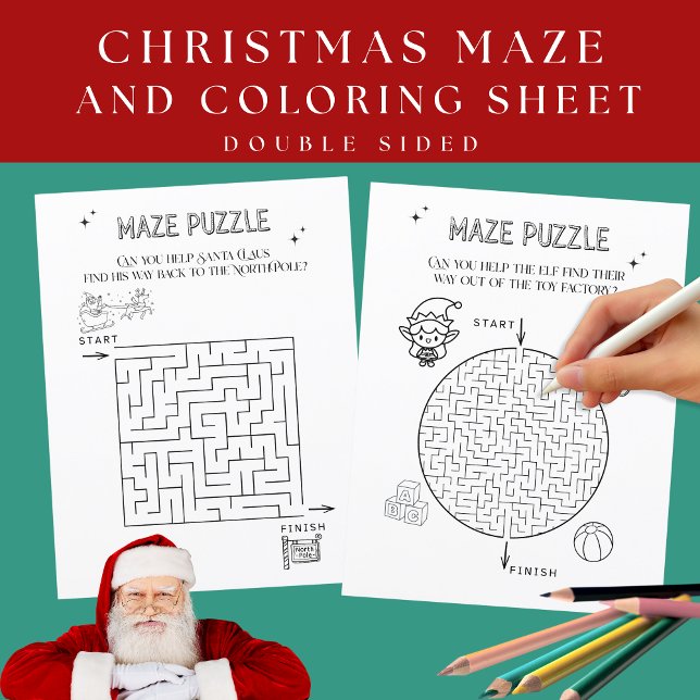 Maze Natal para Folha de Papel para Crianças (Criador carregado)