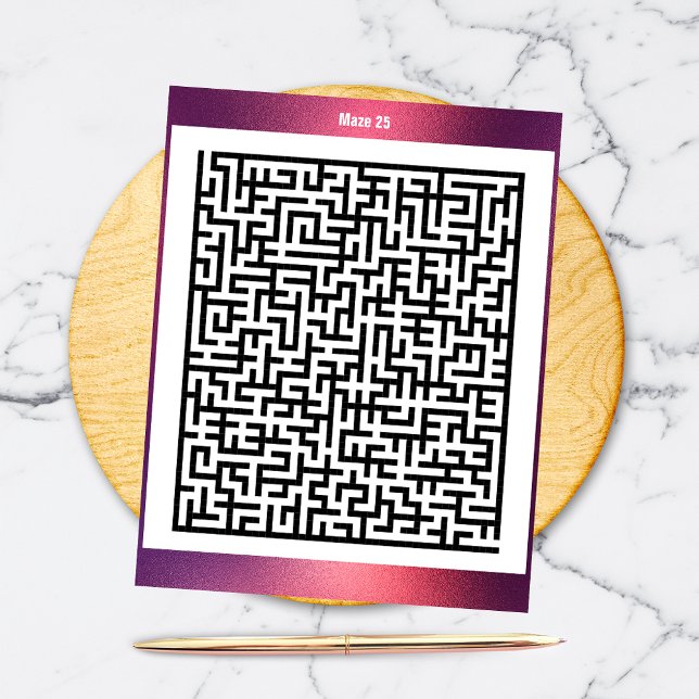 Maze Quebra-cabeça 25 Vermelho | Cartões de Ativid (Criador carregado)