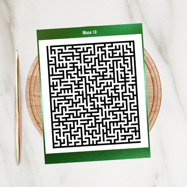 Maze Quebra-cabeça Ten Green | Cartões de Atividad (Criador carregado)