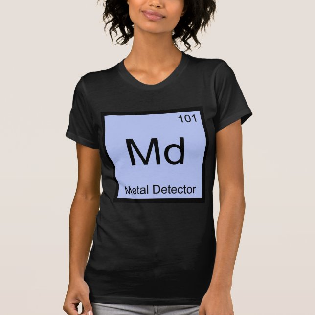 Md - Camisa Símbolo de Elemento Químico Detector d (Frente)