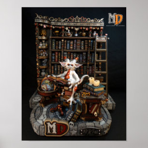 MD Library Dragon 11" x 14" Mini Poster