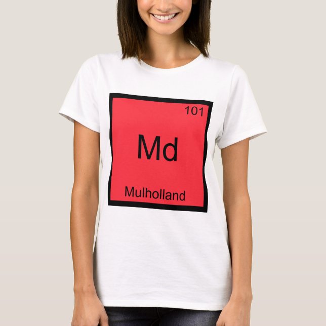 Md - Mulholland Camiseta do Símbolo do Elemento de (Frente)