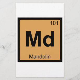 Md - Símbolo Periódico de Mesa da Química do Mando
