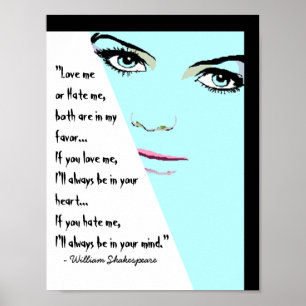 Me ame ou me odeie o Poster William Shakespeare