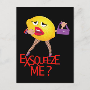 'me espreme?' cartão postal humorístico de limã