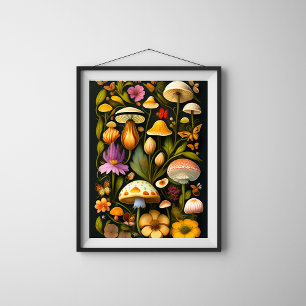 Meadow Flora   Modern Haeckel Poster