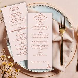 Meadow Flowers Misty Rosa Wedding Menu