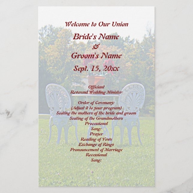Meadow of Love - Autumn Tree Wedding Flyer (Frente)