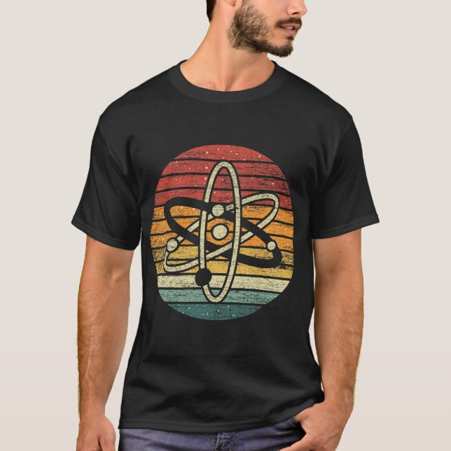 Mecânica Quântica Retroativa Atom Physics T-Shirt (Frente)
